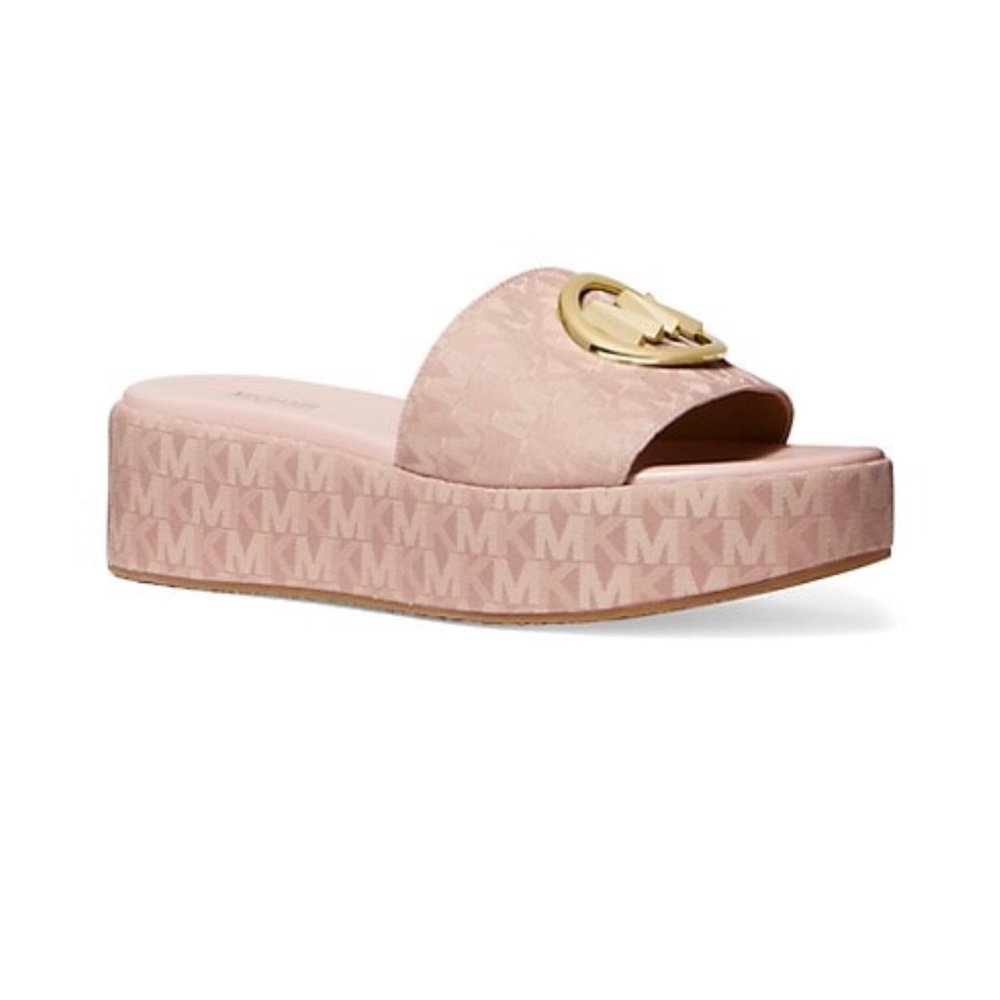 Michael Kors Sadler Momogram Platform Sandals